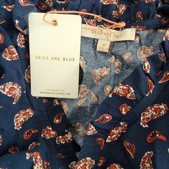 Skies are Blue navy mixed print top - Picture 5 of 5